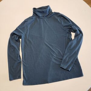 Reitmans Essentials Teal Turtleneck Top